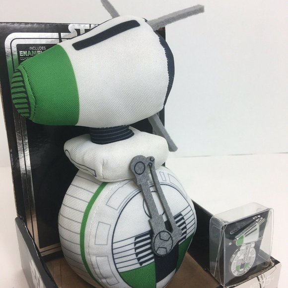 Disney Star Wars D-O Stylized 7" Droid Plush With Enamel Pin Collectible D-0 New - Picture 9 of 12